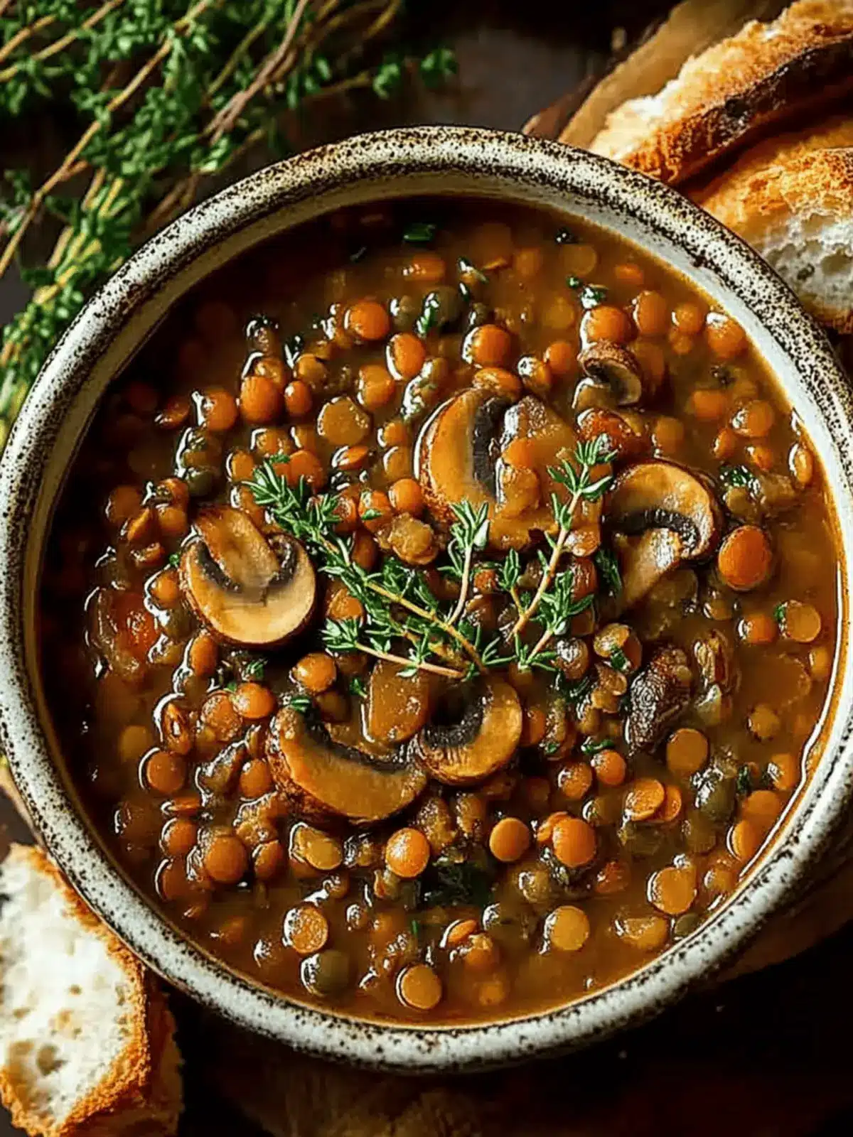High Protein Vegan Lentil Mushroom Stew for Hearty Comfort 2 High Protein Vegan Lentil Mushroom Stew