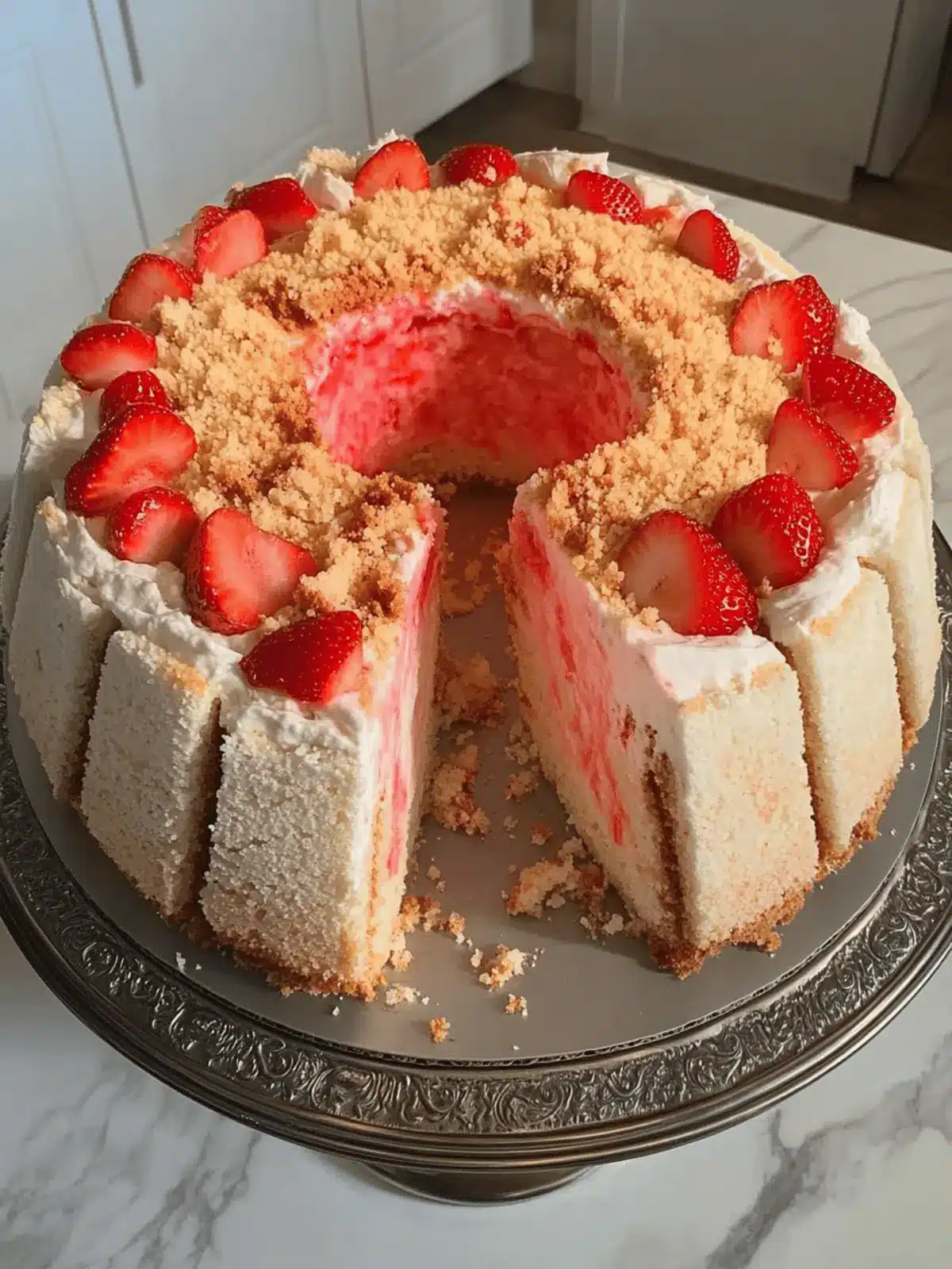 Strawberry crunch pound cake