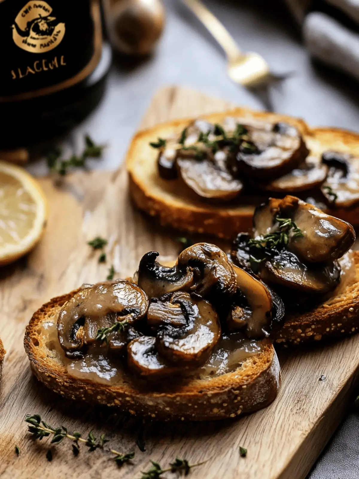 Easy Vegan Mushroom Crostini