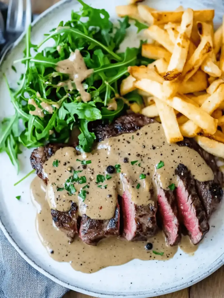 Perfect Steak with Peppercorn Sauce