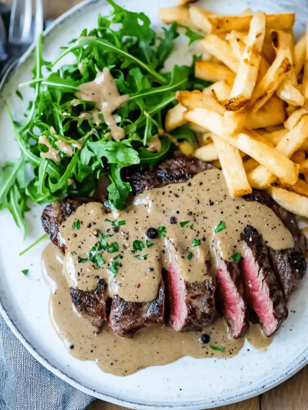 Perfect Steak with Peppercorn Sauce