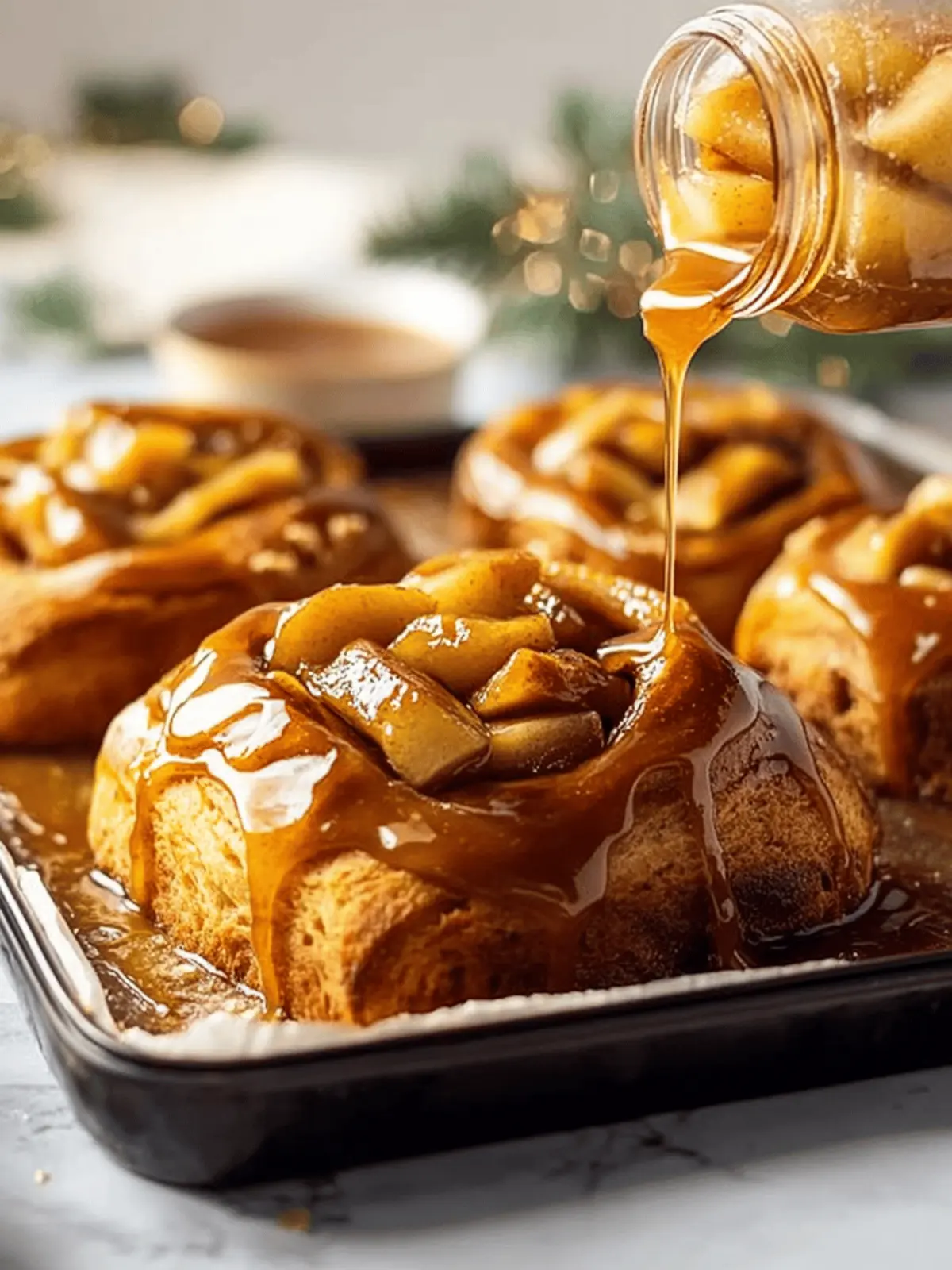 Christmas Apple Cinnamon Rolls with Caramel Glaze Bliss 5 Christmas Apple Cinnamon Rolls with Caramel Glaze