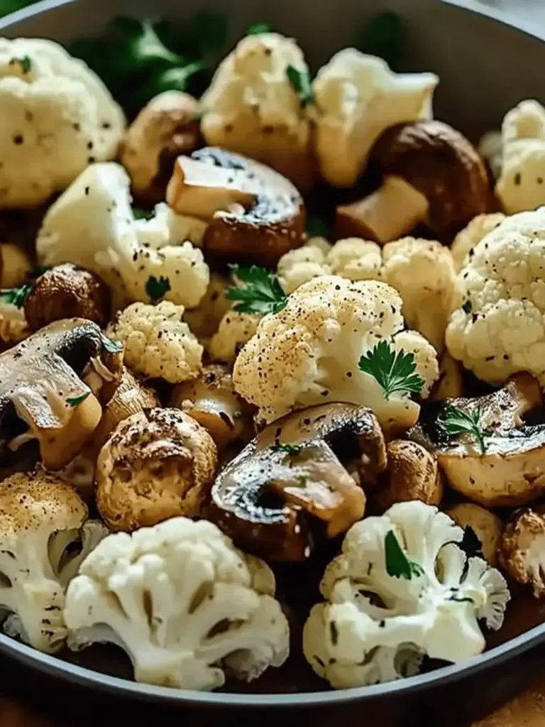 Garlic Cauliflower Mushroom