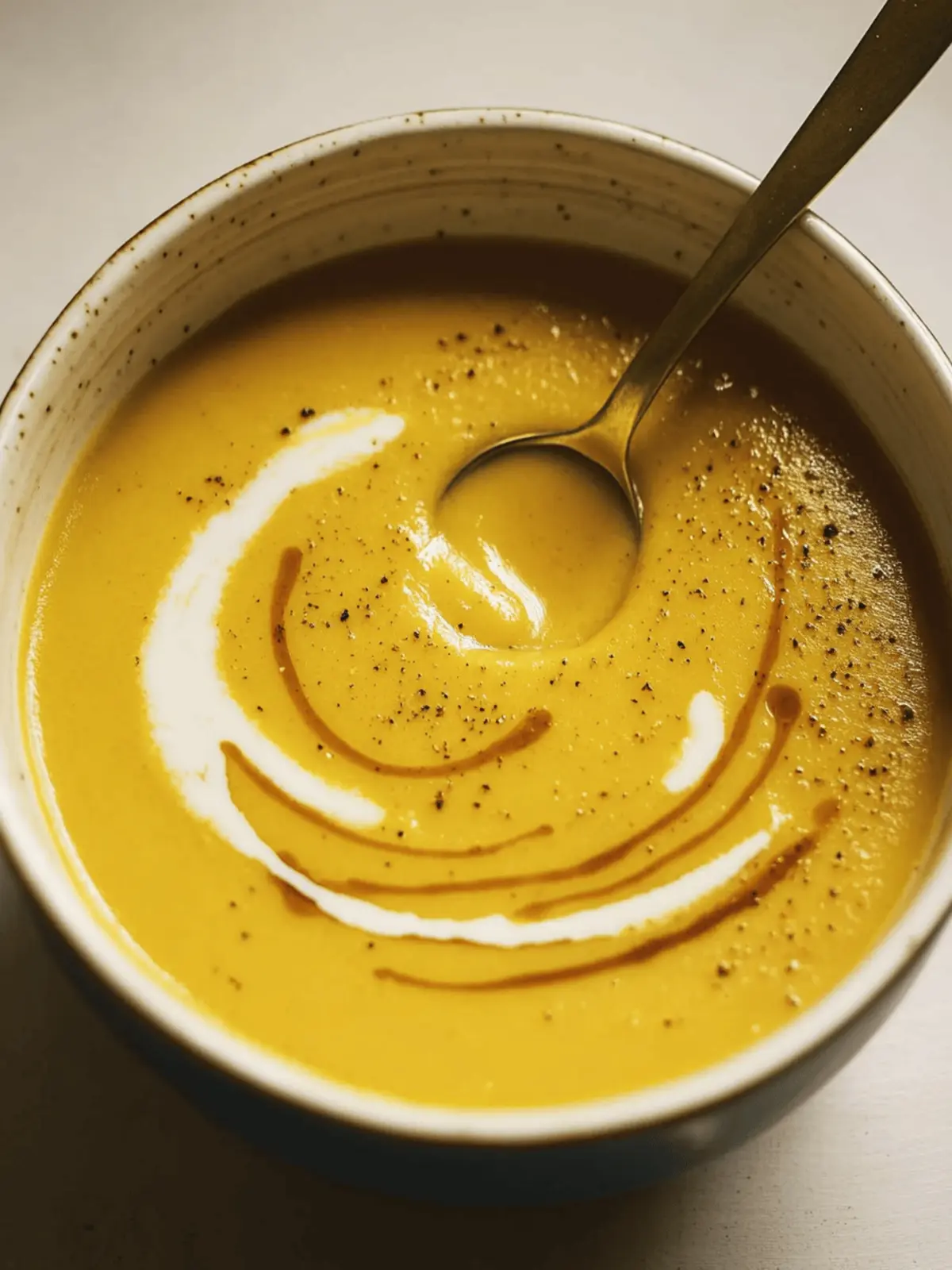 Roasted Feta Soup with Butternut Squash & Honey