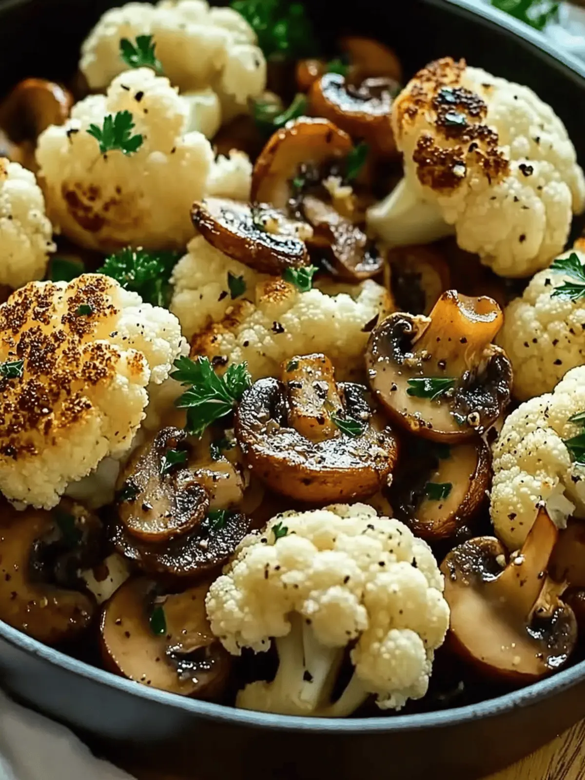 Garlic Cauliflower Mushroom Sauté: Quick, Flavor-Packed Delight 4 Garlic Cauliflower Mushroom