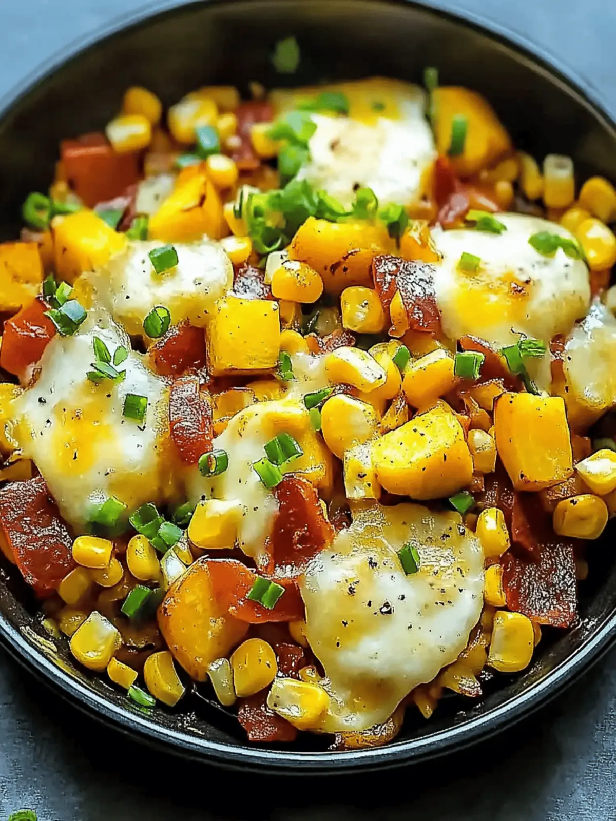 Sheet Pan Sweet Corn Summer Squash Breakfast Hash