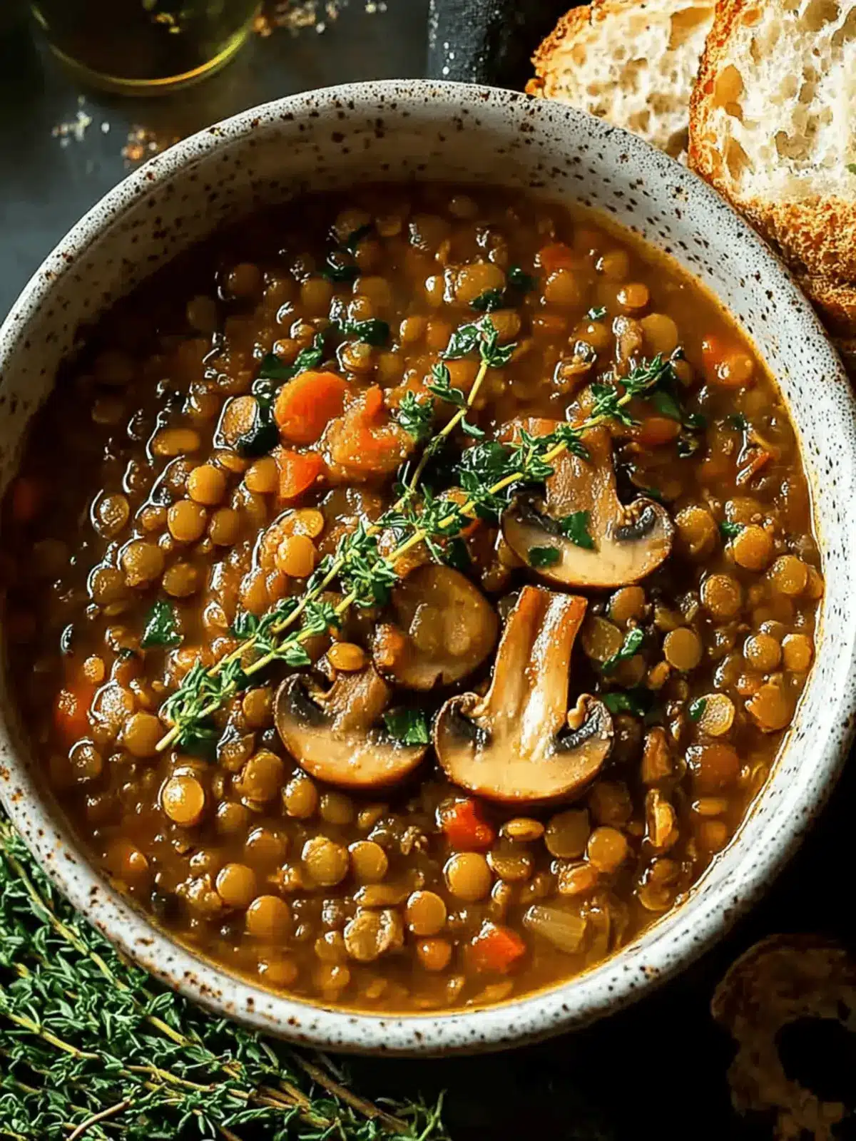 High Protein Vegan Lentil Mushroom Stew for Hearty Comfort 4 High Protein Vegan Lentil Mushroom Stew