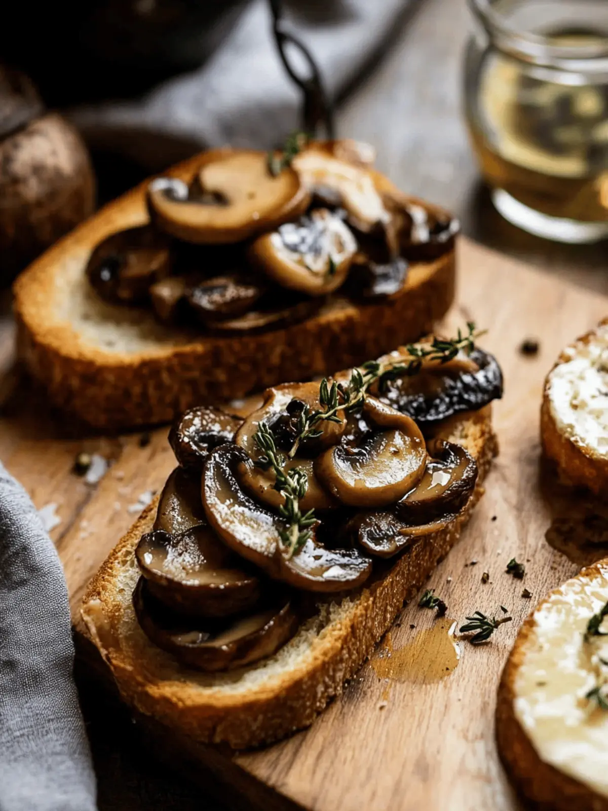 Easy Vegan Mushroom Crostini
