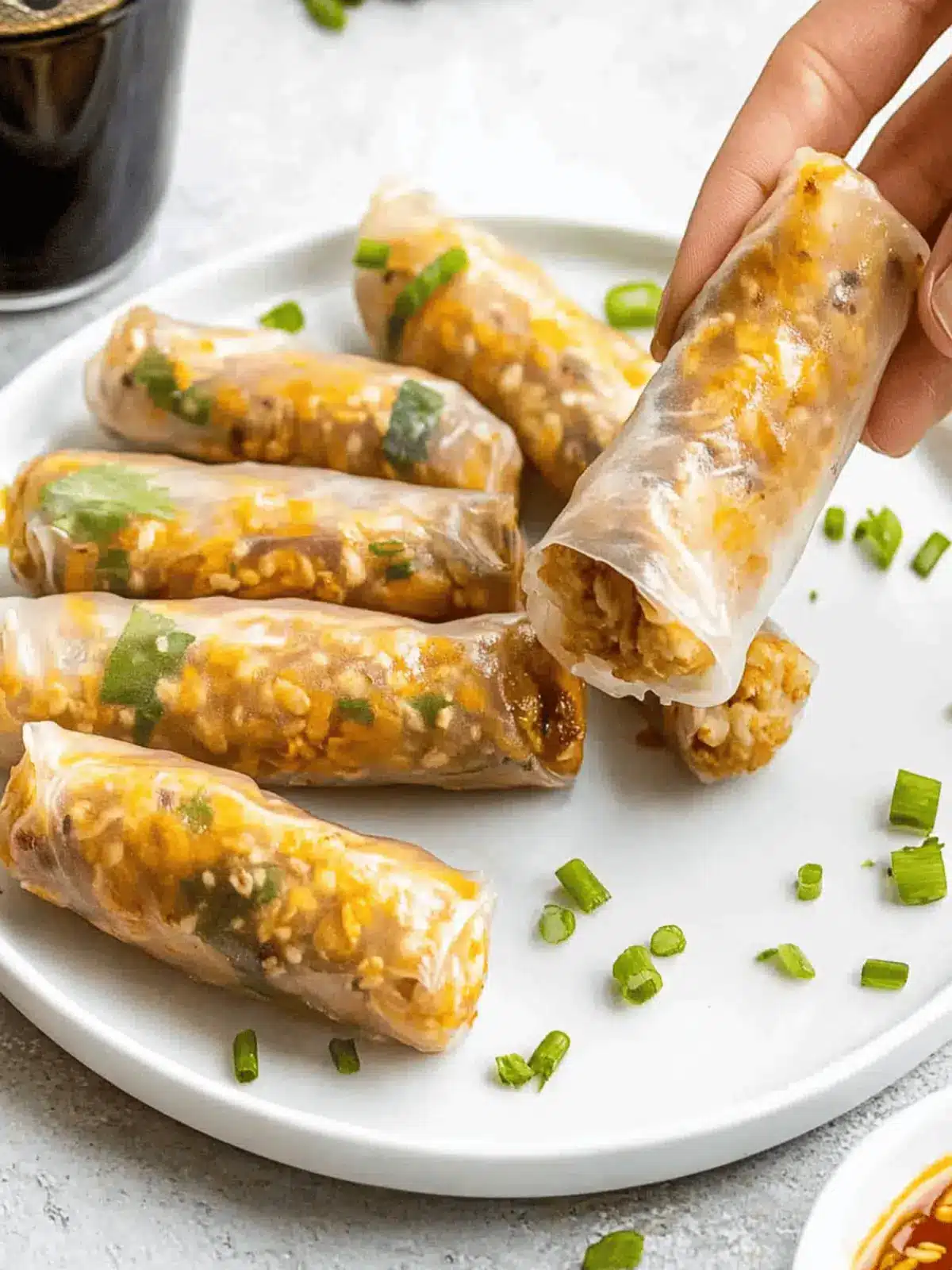 Crispy Air Fryer Rice Paper Rolls: Quick & Delicious Snack! 2 Crispy Air Fryer Rice Paper Rolls