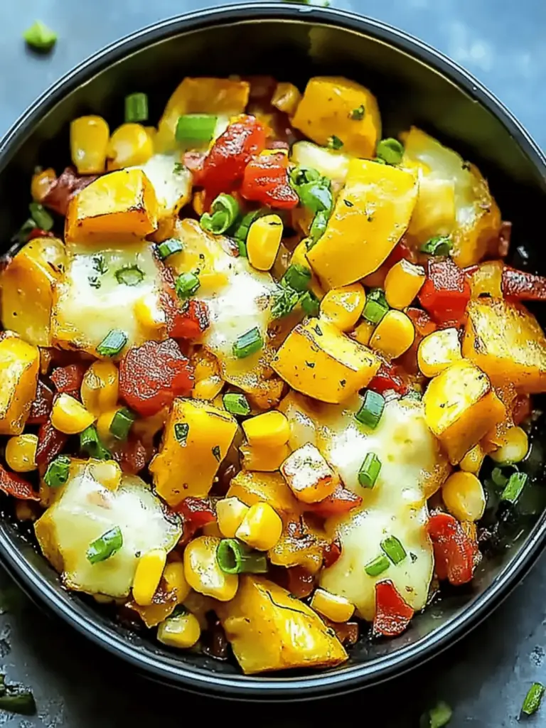 Sheet Pan Sweet Corn Summer Squash Breakfast Hash
