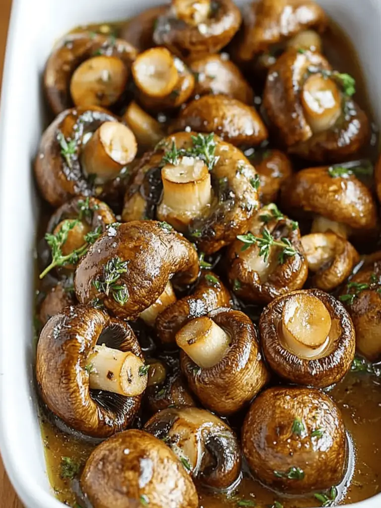 Roasted Mushrooms in a Browned Butter, Garlic and Thyme Sauce