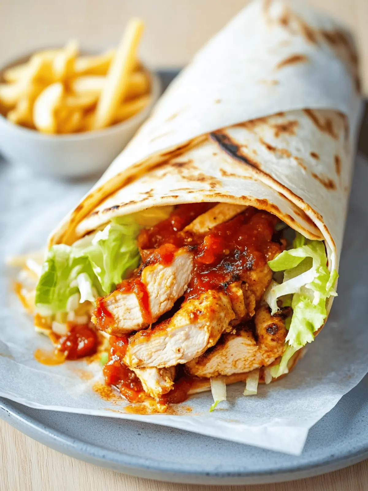 Portuguese-style Chilli Chicken Wrap