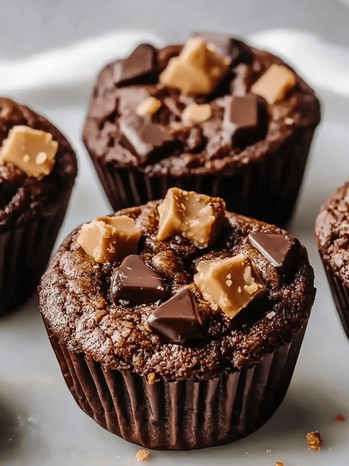 Decadent Salted Double Chocolate Peanut Butter Cookie Cups Delight 3 Salted Double Chocolate Peanut Butter Stuffed Cookie Cups