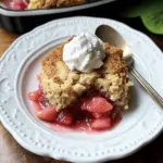 Gooey Strawberry Rhubarb Sourdough Cobbler