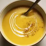 Roasted Feta Soup with Butternut Squash & Honey