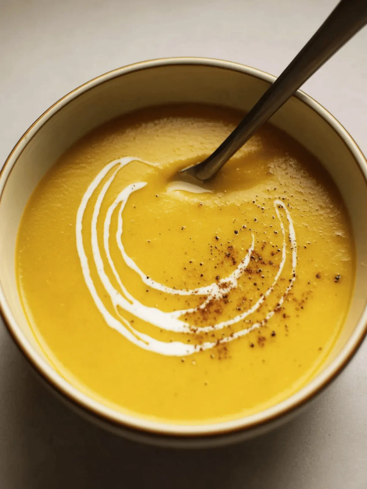 Roasted Feta Soup with Butternut Squash & Honey