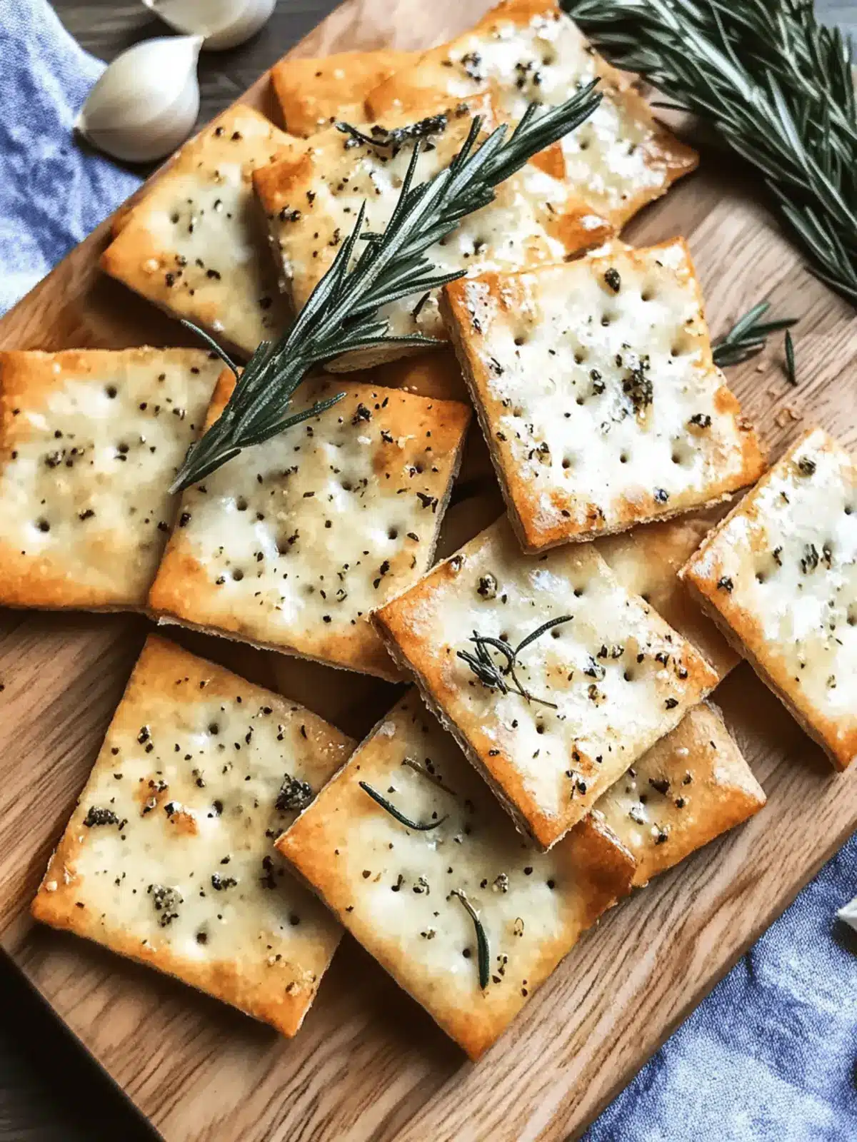 Crispy Sourdough Discard Garlic Herb Crackers in Minutes 2 Sourdough Discard Garlic Herb Crackers