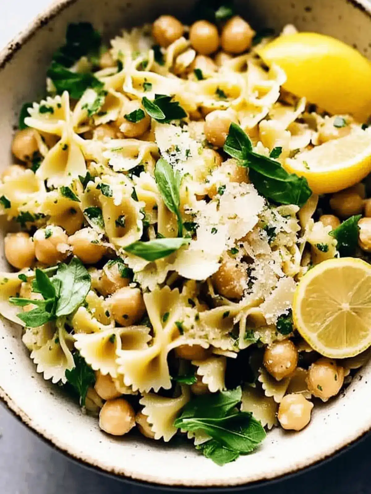 Lemon Herb Pasta Salad with Marinated Chickpeas Delight 4 Lemon Herb Pasta Salad with Marinated Chickpeas