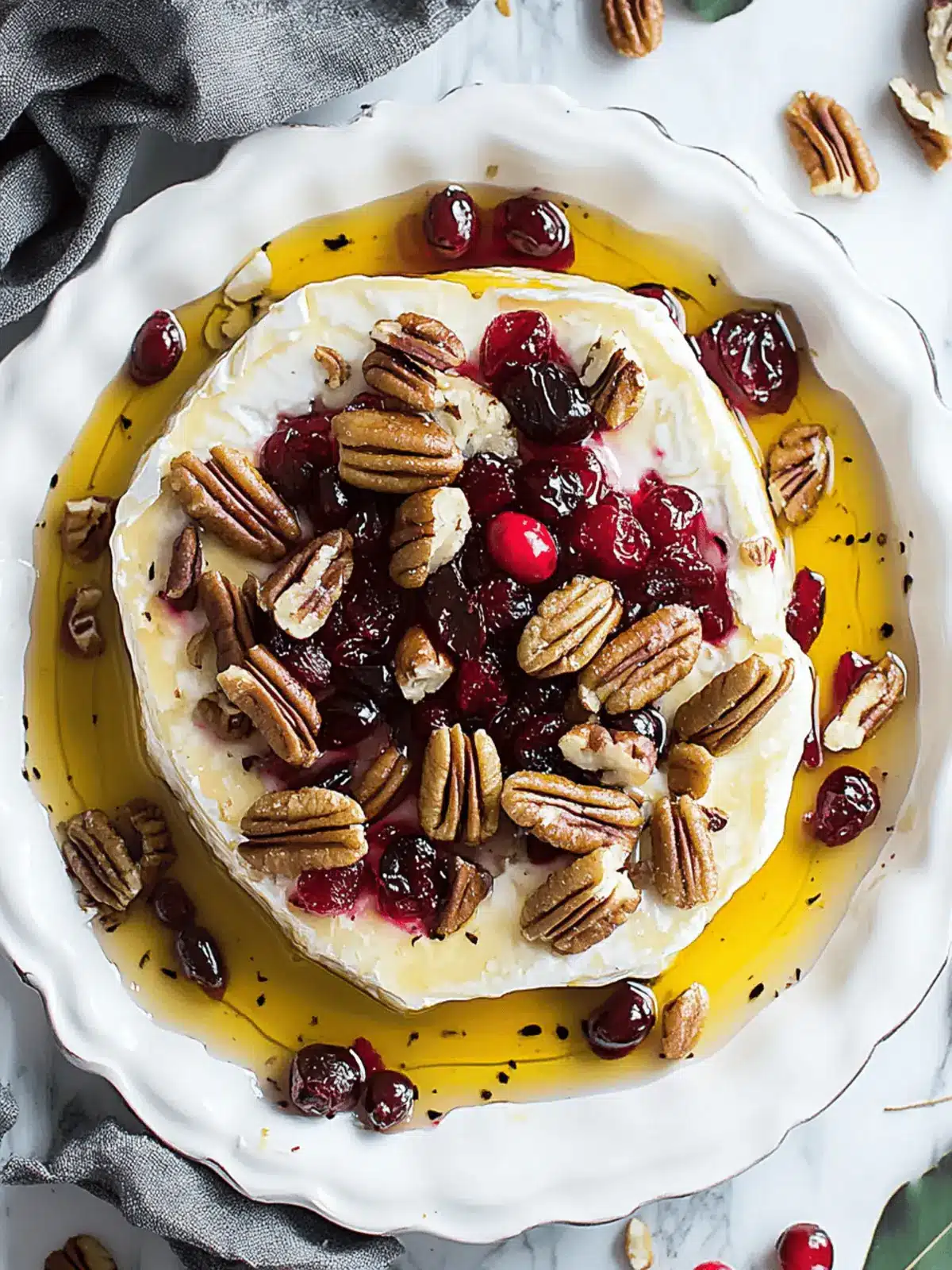 Melty Baked Brie with Cranberries and Pecans Delight 2 Baked Brie with Cranberries and Pecans