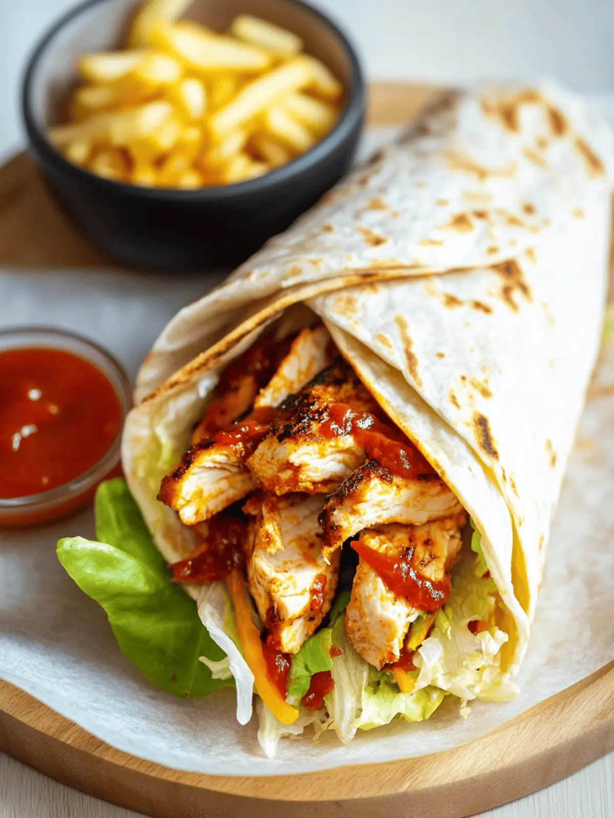 Portuguese-style Chilli Chicken Wrap