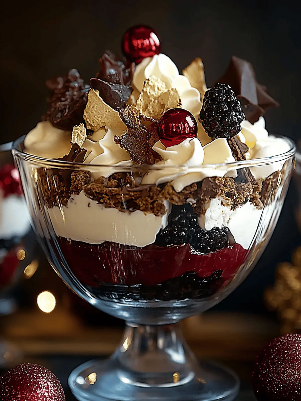 Black Forest Trifle for Christmas