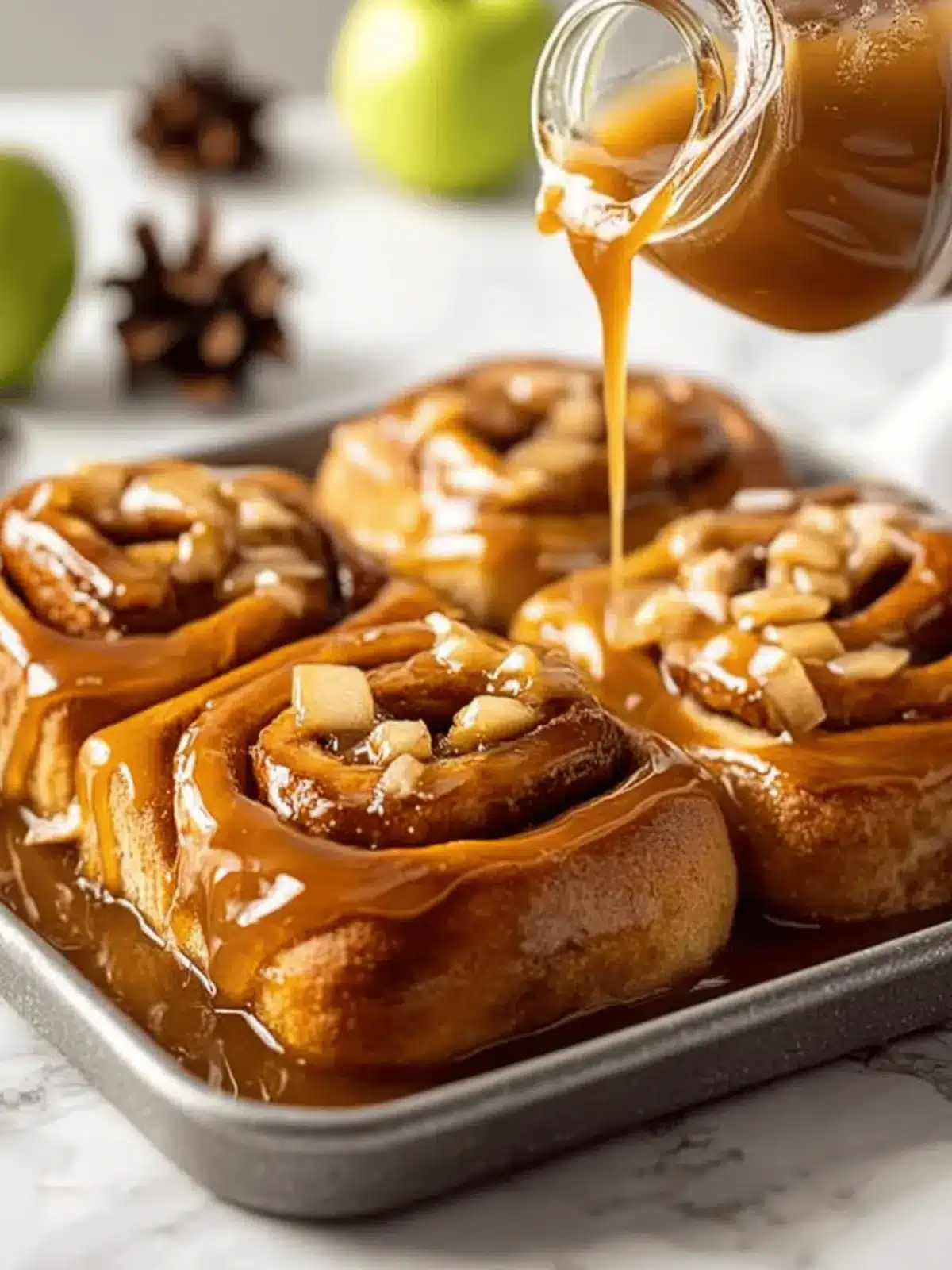 Christmas Apple Cinnamon Rolls with Caramel Glaze Bliss 4 Christmas Apple Cinnamon Rolls with Caramel Glaze