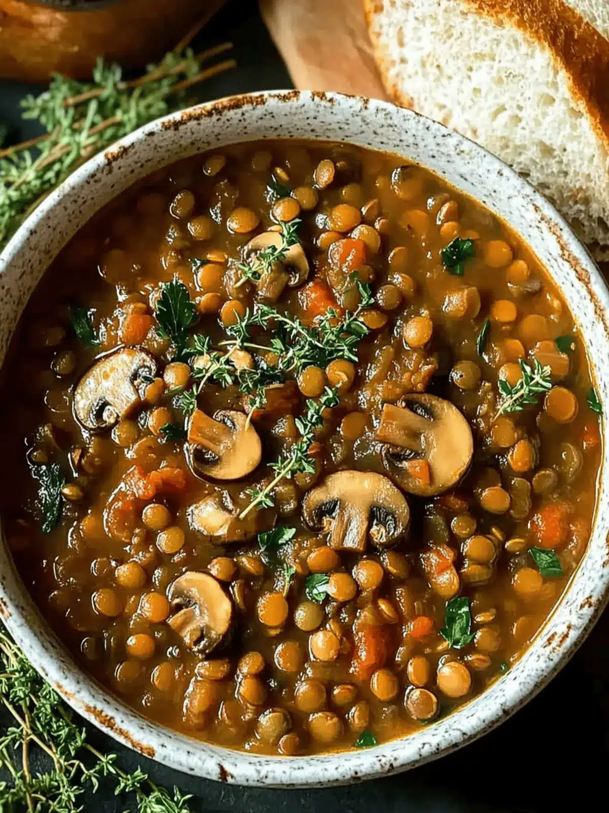 High Protein Vegan Lentil Mushroom Stew for Hearty Comfort 5 High Protein Vegan Lentil Mushroom Stew