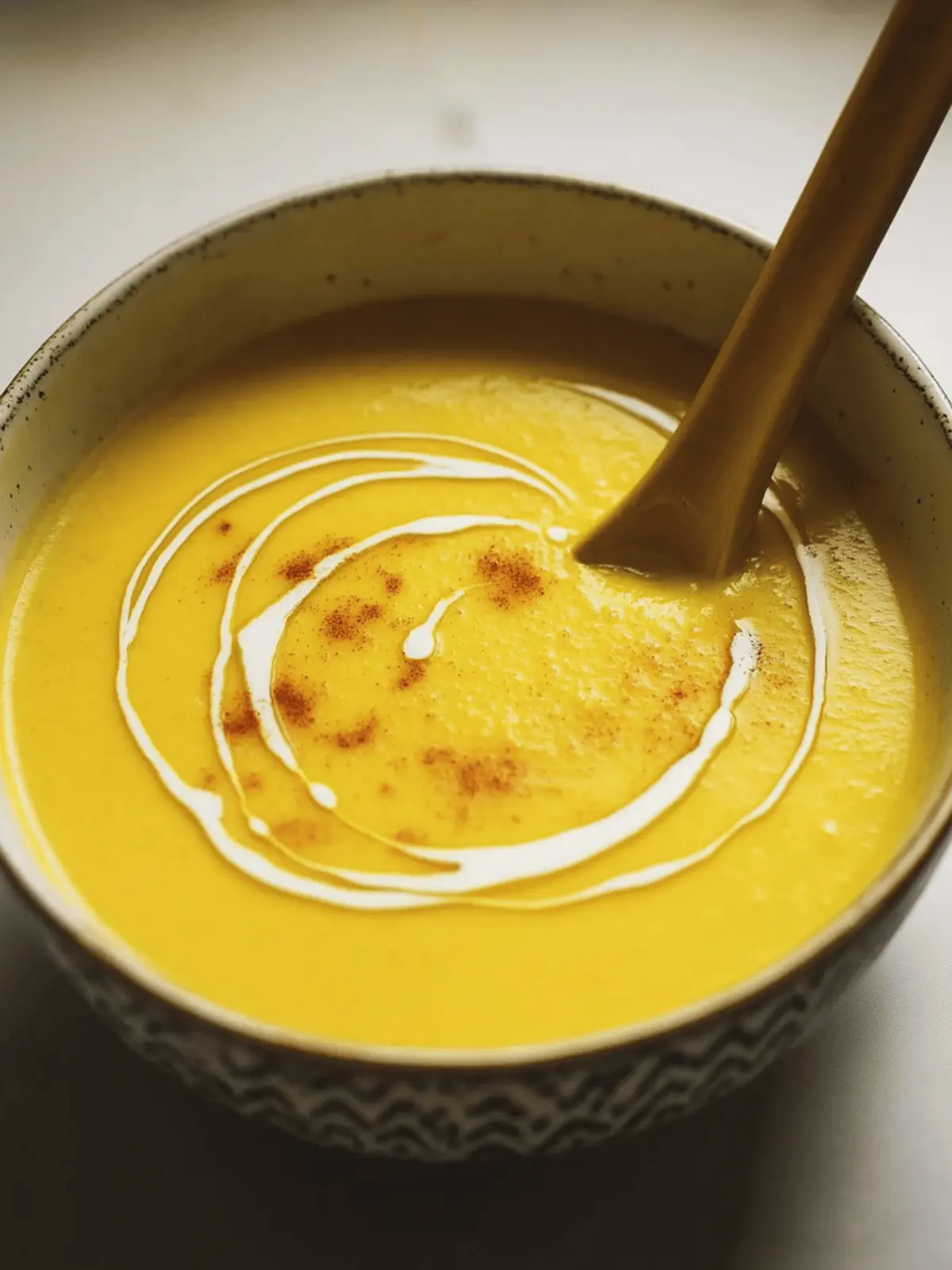 Roasted Feta Soup with Butternut Squash & Honey