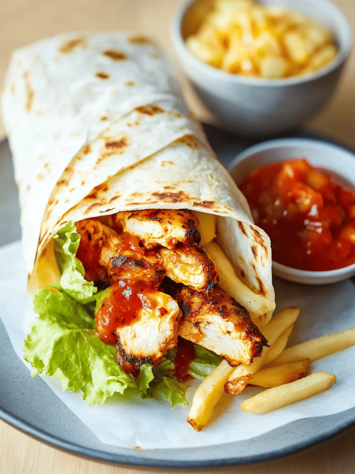 Portuguese-style Chilli Chicken Wrap