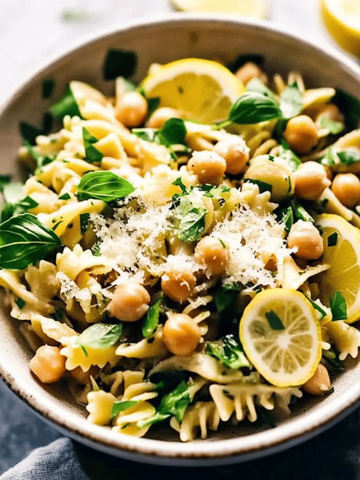 Lemon Herb Pasta Salad with Marinated Chickpeas Delight 3 Lemon Herb Pasta Salad with Marinated Chickpeas