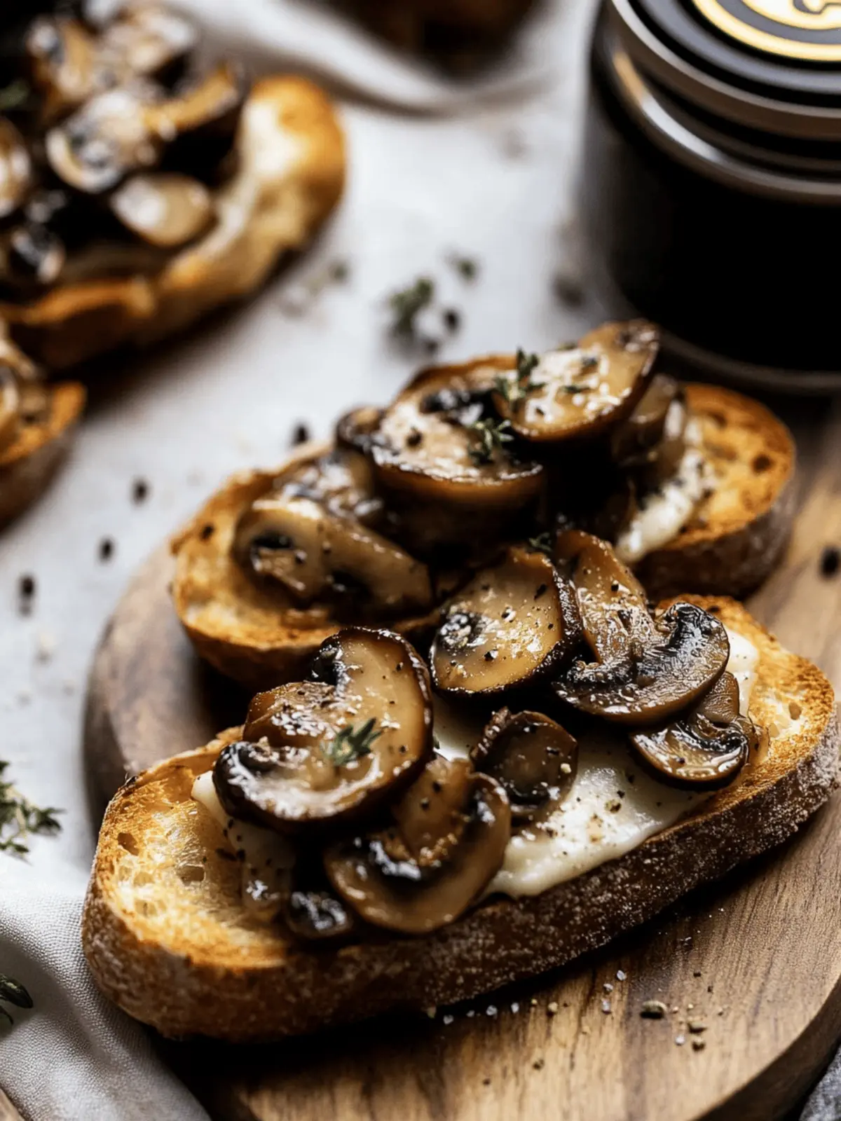 Easy Vegan Mushroom Crostini