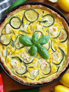 Flavor-Packed Corn and Zucchini Goat Cheese Quiche with Lemon and Basil 6 Corn and Zucchini Goat Cheese Quiche with Lemon and Basil
