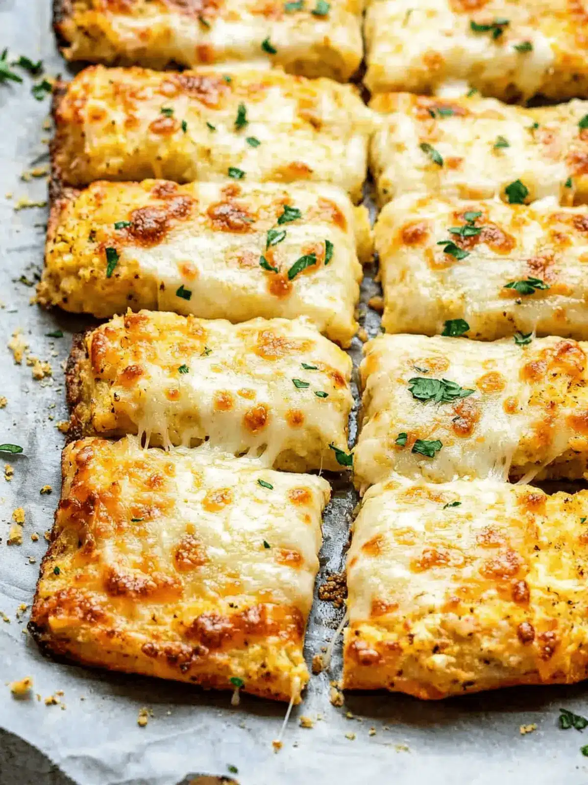 Cheesy Cauliflower Breadsticks for Guilt-Free Snacking 3 Cheesy Cauliflower Breadsticks