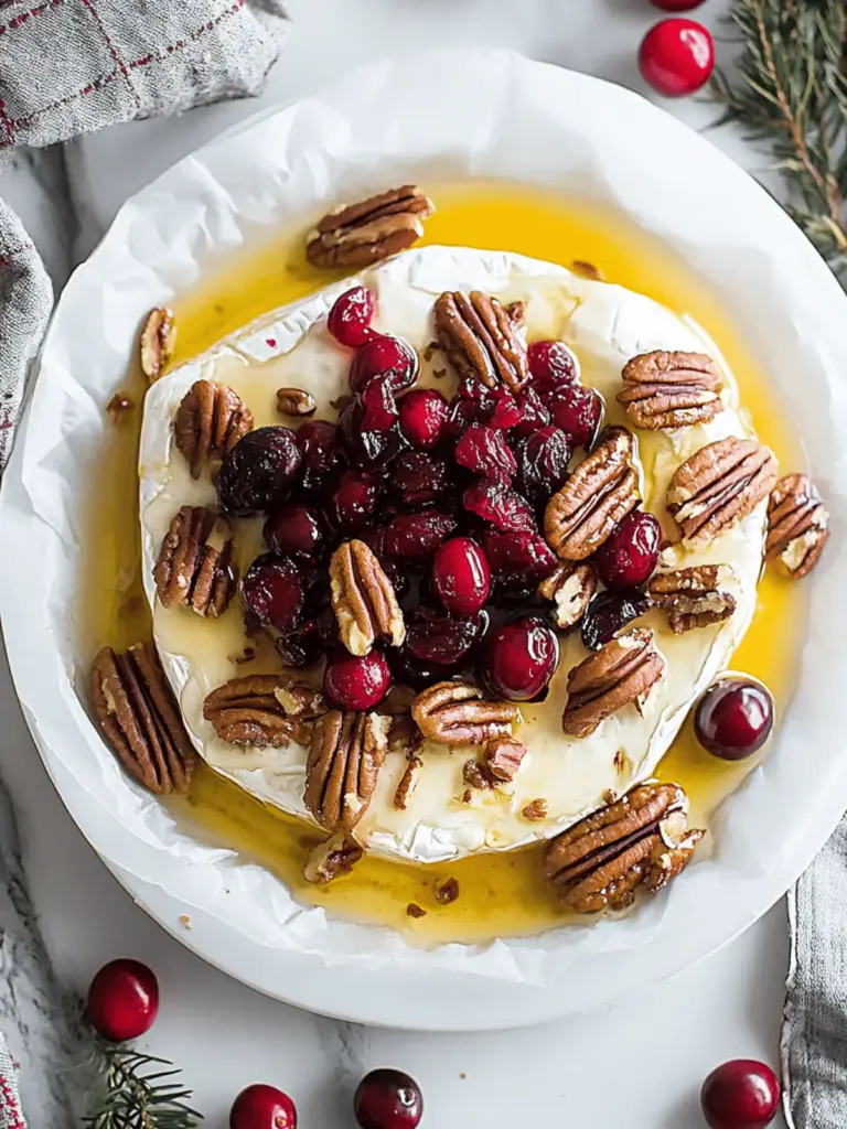 Baked Brie with Cranberries and Pecans