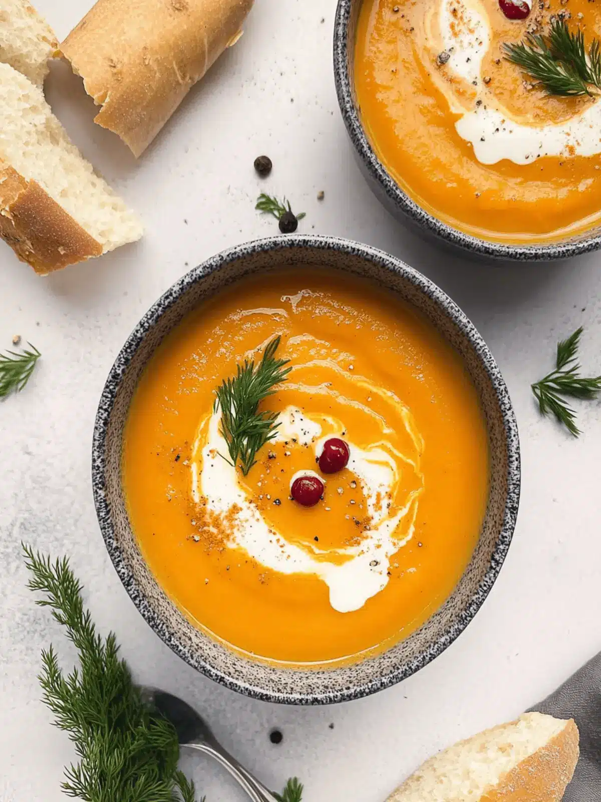 Easy Spiced Carrot and Sweet Potato Soup