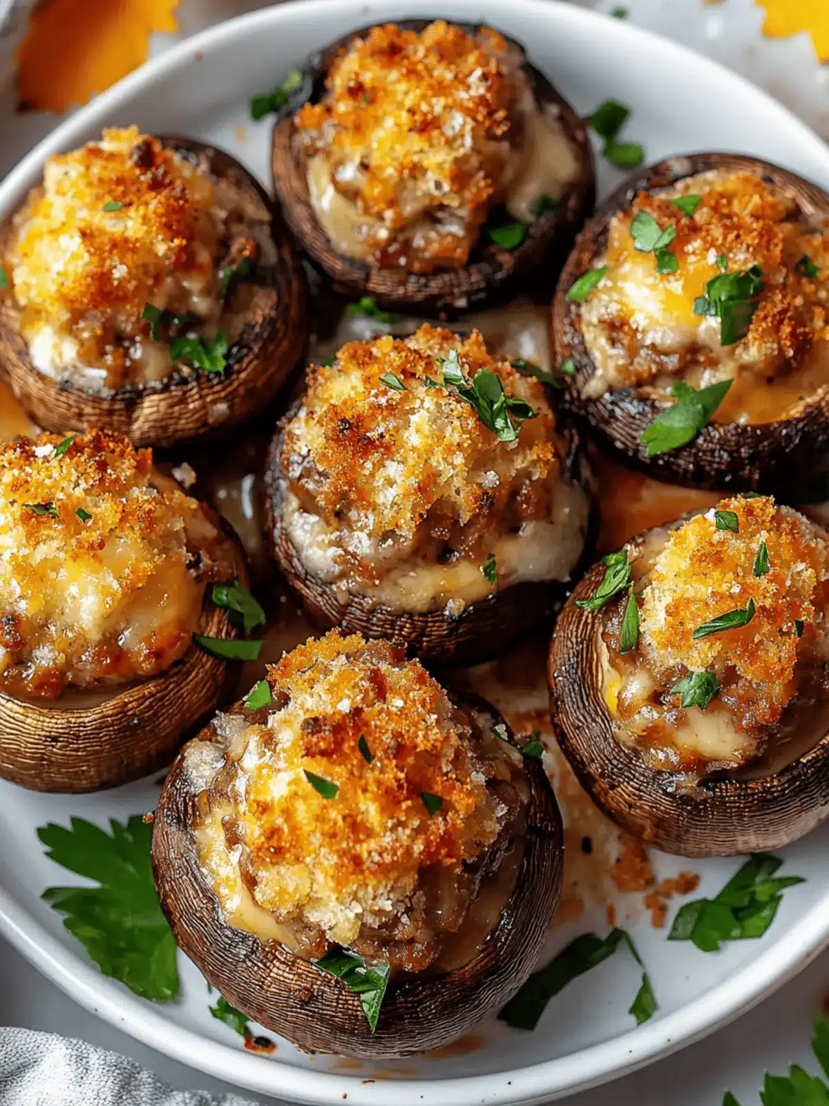 Irresistible Stuffed Mushrooms with Sausage and Cheese Delight 4 Stuffed Mushrooms with Sausage and Cheese